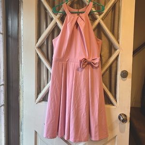 Plus Size Pink Lindy Bop Tank Dress with Bow